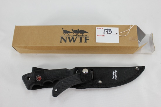 National Wildlife Turkey Federation 2 Knife Set w/Sheath incl. Skinning and Boning Knives; 3-3/4" Bl