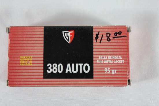 Fiocchi .380 Auto 95 Gr. FMJ; 50 Rds.