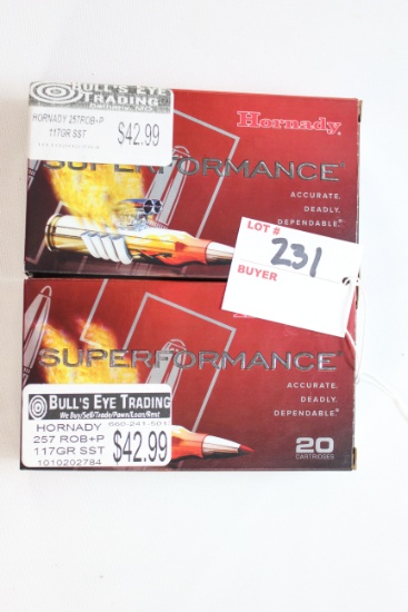 Hornady Superformance .257 Roberts +P 117 Gr. SST Cartridges/2 Boxes, 20 Rds./Box