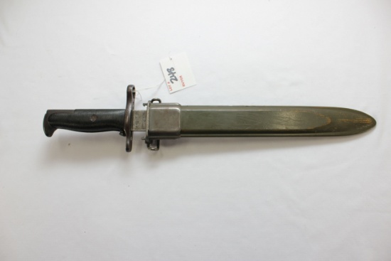 Springfield Bayonet w/Scabbard for M1 Garand; Dated 1920;  AFH; SN 1157630; 9-3/4" Blade