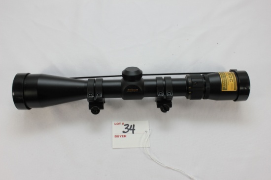 Nikon 3x9x40 BDC Scope w/Rings; Like New