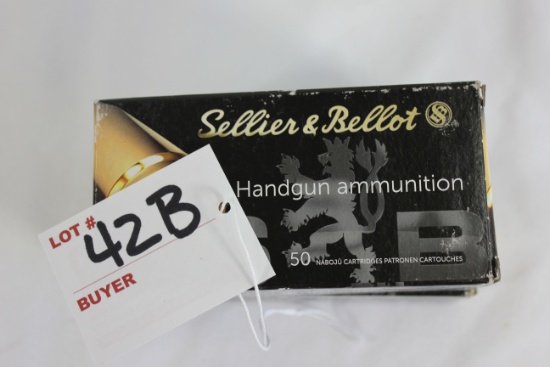 Sellier & Bellot 9mm Luger 124 Gr. FMJ Cartridges; 2 Boxes, 50 Rds./Box