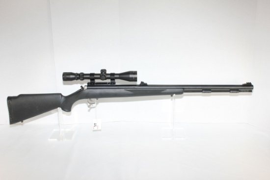 Thompson Center Omega 50 Cal. Muzzle Loader Rifle w/Syn. Stock, Simmons 8 Pt. 3x9x40 Scope, and Soft
