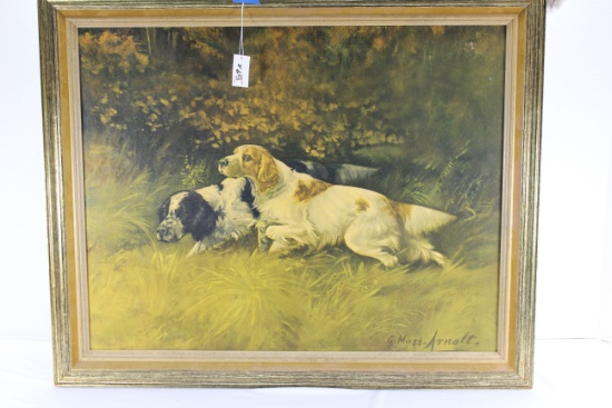 Gustav Muss-Arnolt "Now For the Flush" Lithograph; Framed;32-1/2"x26-1/2"