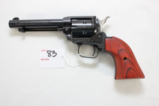 Heritage Roughrider .22 Cal. Single Action 8-Shot Revolver w/4-3/4" BBL, Laminated Wood Grips, and O