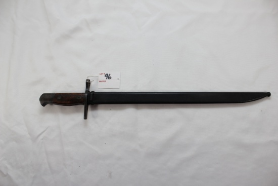 Japanese Bayonet w/Metal Scabbard for Type 99/38; Izawa; SN 4297; 15-1/2" Blade, 20" OAL