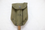 Ames Entrenching Tool (Shovel) Folding Type w/Canvas Cover Dated 1944