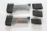 2-Springfield XDS Factory .45 Cal. 7  Rd. Magazines w/3 Mag Well Extensions
