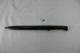 Czech Mauser Bayonet w/Matching Number Metal Scabbard for K98; SN 0296; 11-1/2