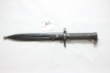 Swedish M1896 Mauser Bayonet w/Metal Scabbard; 8-1/4