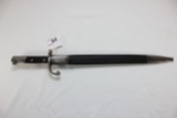 Brazilian FN Mauser Model 1924/35 Bayonet w/Leather Scabbard; 15