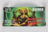 Sierra .224 Valkyrie 69 Gr.; 20 Rds.