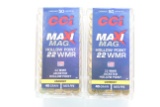 CCI Maxi Mag Varmint .22 Magnum 40 Gr. JHP; 2 Boxes, 50 Rds./Box