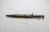 Turkish Mauser WWI Ersatz Bayonet w/Metal Scabbard; SN 3275; 9-3/4