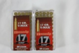 Hornady 17 HMR 17 Gr. V-Max; 2 Boxes, 50 Rds./Box