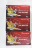 Hornady Superformance Varmint .223 Rem. 53 Gr. V-Max; 3 Boxes, 20 Rds./Box