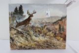 T. Beecham Canvas Print Featuring Buck and 2 Doe; Stretched; Unframed; 20