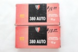 Fiocchi .380 Auto 95 Gr. FMJ; 2 Boxes, 50 Rds./Box