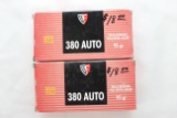 Fiocchi .380 Auto 95 Gr. FMJ; 2 Boxes, 50 Rds./Box