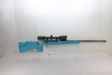 Anschutz 1403D .22LR Single Shot Barreled Action Rifle w/Custom Aqua Green Silhouette Stock and BSA