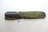 Kabar Model 1211 Fighting Knife w/Scabbard and Sharpening Stone; 7