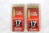 Hornady 17 HMR 17 Gr. V-Max; 2 Boxes, 50 Rds./Box