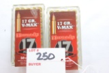 Hornady 17 HMR 17 Gr. V-Max; 2 Boxes, 50 Rds./Box
