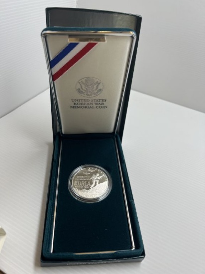 1991 United States Mint Proof Korean War Silver Dollar Commemorative with Original Packaging