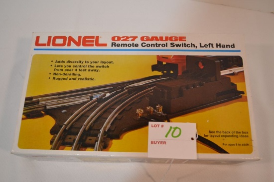 Lionel 027 gauge left hand remote control switch