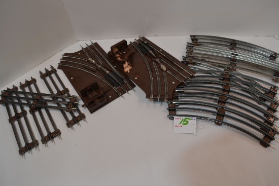 Assortment of 027 gauge 12 tracks, 2 switches