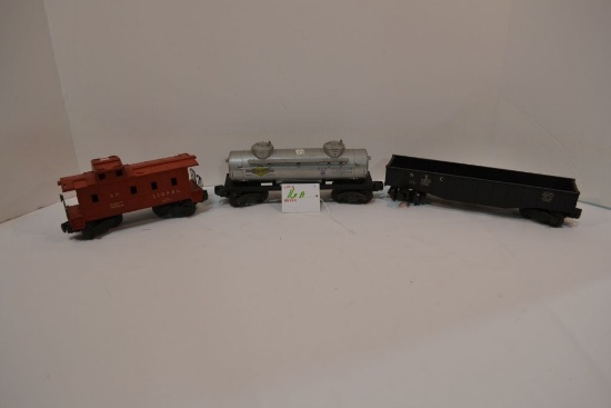 gondola no.6462 , double done tanker and no.6257 caboose