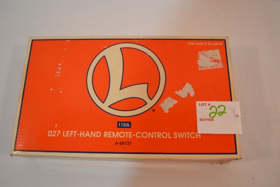 NIB lionel 027 left hand remote control switch