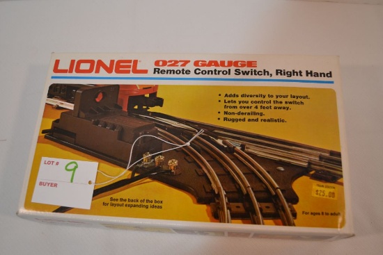 Lionel 027 gauge right hand remote control switch