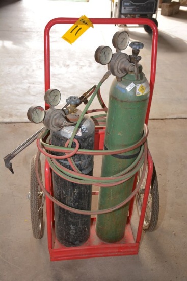 Torch Set on Cart w/Hose and Victor End