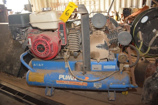 Puma Portable Compressor Model TUE8008HGE w/Hose Reel; Gas with Electric Starter