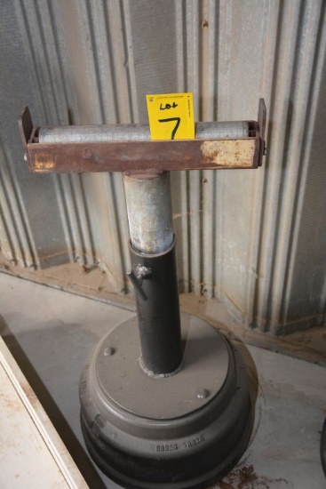 Roller On Stand For Long Material Stock, Heavy Base