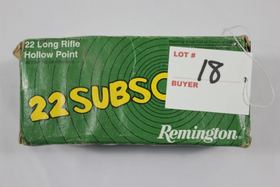 Remington 22 Subsonic .22 LR Hollow Point; 500 Rds.