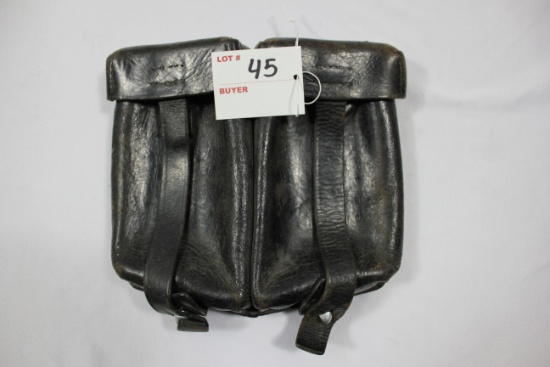 Vintage C. Riese Leather Magazine Pouch; Marked Berlin, 1957