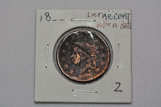 U.S. Large Cent; Worn Date