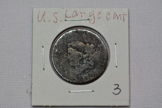 U.S. Large Cent; Worn Date