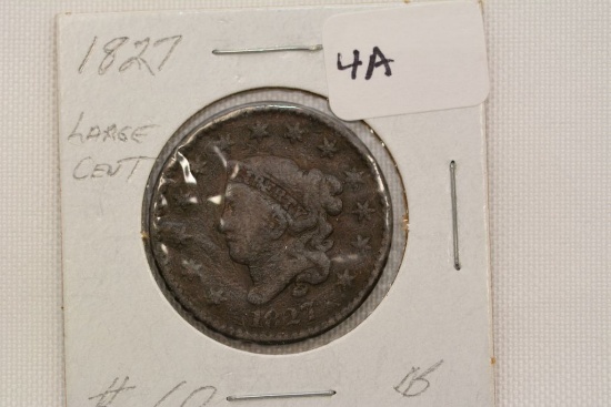 U.S. Large Cent; 1827; Coronet, Matron Head
