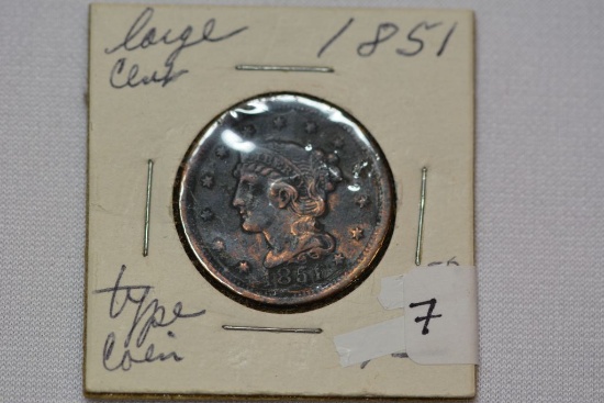 U.S. Large Cent; 1851; VF