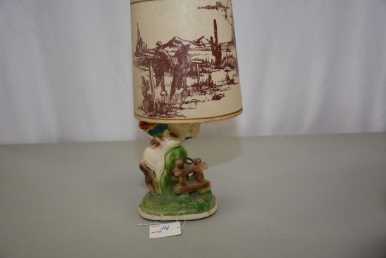 Roy Rogers Child's Chalk Table Lamp w/Shade