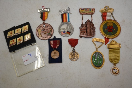 1 Lot of Various Foreign and American Advertising and Award Medals