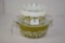 Pyrex Spring Blossom Casseroles w/Lids; No. 474 (Lid Chipped) and 475