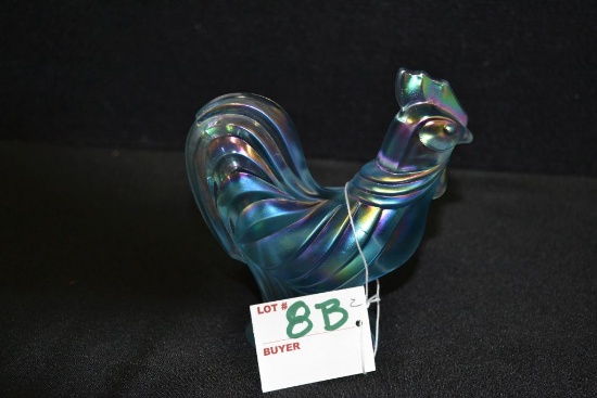 Blue Fenton 5" Rooster