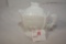 Westmoreland Milk Glass Covered Creamer w/Cherry Pattern; 4