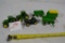 Six Ertl John Deere Toy Tractors and Farm Equipment, Mini
