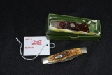 Remington R5 Single Blade Pocket Knife With Box, and Case xx Double Blade 62032 With Bone Handle
