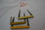 Group of 3 Pocket Knives w/Bakelite Handles; 3